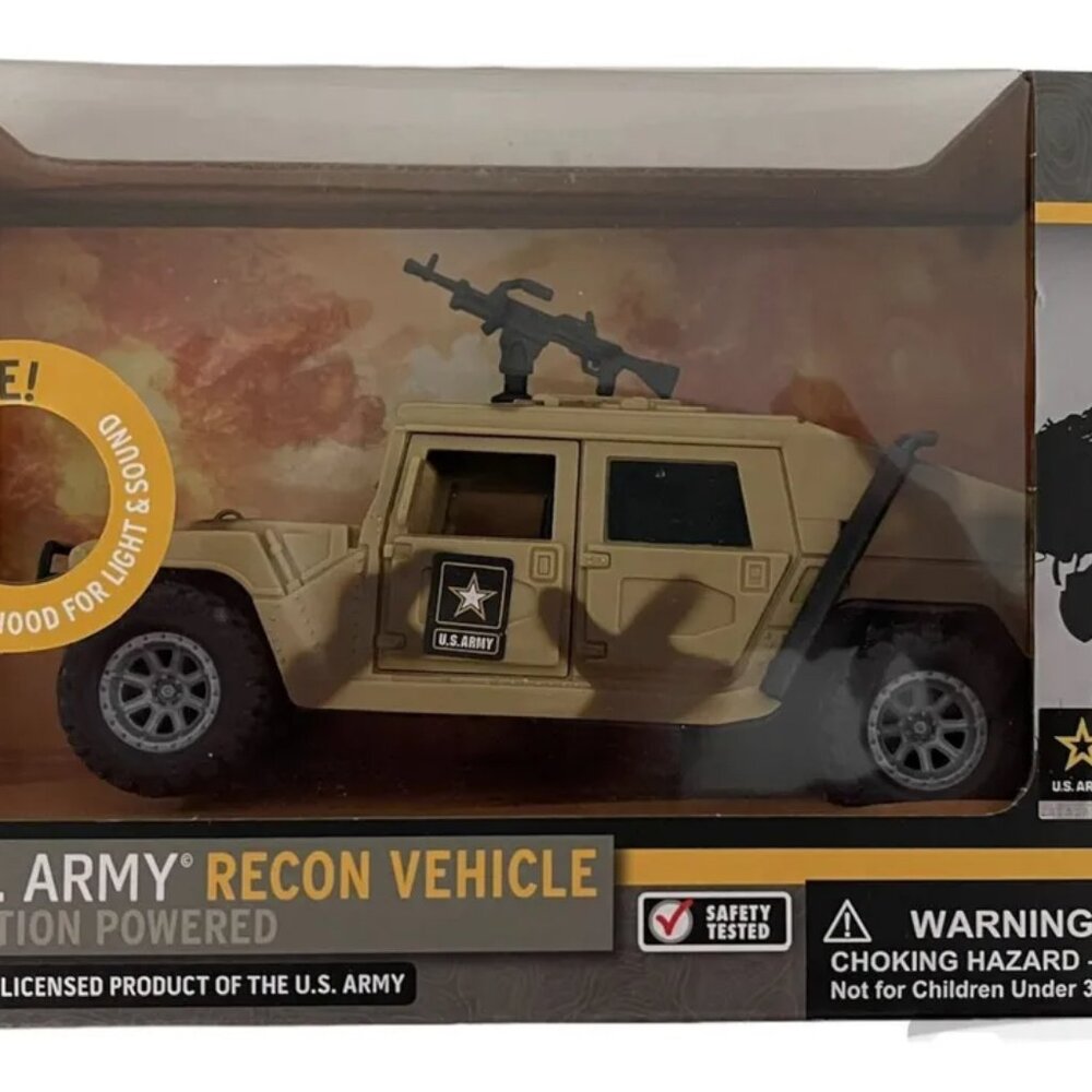 United States Army Desert Patrol Vehicle Lights Sounds Military Truck Playset